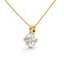 Rare round cut diamond pendant