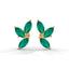 Confident marquise stud earrings emerald