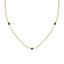 Fearless three bezel necklace ruby