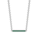 Harmony bar necklace emerald