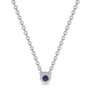 Iiluminate halo necklace sapphire