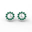 Invincible sun stud earrings emerald