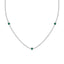 Fearless three bezel necklace emerald