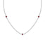 Fearless three bezel necklace ruby