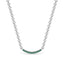 Rise pave curve necklace emerald