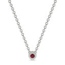 Iiluminate halo necklace ruby