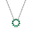 Invincible sun necklace emerald