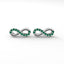 Achieve infinity stud earrings emerald