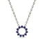 Invincible sun necklace sapphire