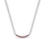 Rise pave curve necklace ruby