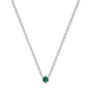 Empower solitaire necklace emerald