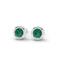 Fearless bezel stud earring emerald