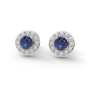 Iiluminate halo stud earring sapphire