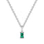 Bold baguette cut emerald centre stone necklace