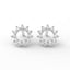 Invincible sun stud earrings diamond