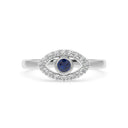 Protection evil eye ring sapphire