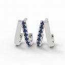 Harmony bar split hoops sapphire