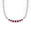 Love floating ruby curve necklace