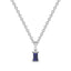 Bold baguette cut sapphire centre stone necklace