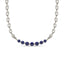 Love floating sapphire curve necklace