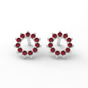 Invincible sun stud earrings ruby