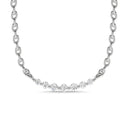 Love floating diamond curve necklace