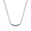 Rise pave curve necklace sapphire