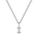 Bold baguette cut diamond centre stone necklace