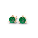 Empower solitaire stud earring emerald