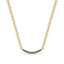 Rise pave curve necklace emerald