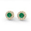 Iiluminate halo stud earring emerald