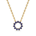 Invincible sun necklace sapphire