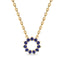 Invincible sun necklace sapphire