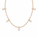 Empower five station necklace diamond