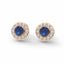 Iiluminate halo stud earring sapphire