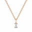 Bold baguette cut diamond centre stone necklace