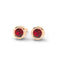 Fearless bezel stud earring ruby