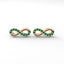 Achieve infinity stud earrings emerald