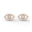 Protection evil eye stud earrings diamond