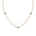 Fearless bezel necklace emerald