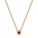 Iiluminate halo necklace ruby
