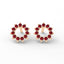 Invincible sun stud earrings ruby