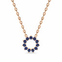 Invincible sun necklace sapphire