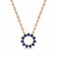 Invincible sun necklace sapphire