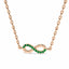 Achieve infinity necklace emerald