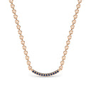 Rise pave curve necklace sapphire