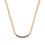 Rise pave curve necklace sapphire