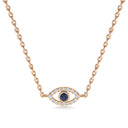Protection evil eye necklace sapphire