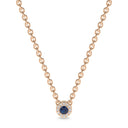 Iiluminate halo necklace sapphire
