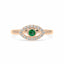 Protection evil eye ring emerald